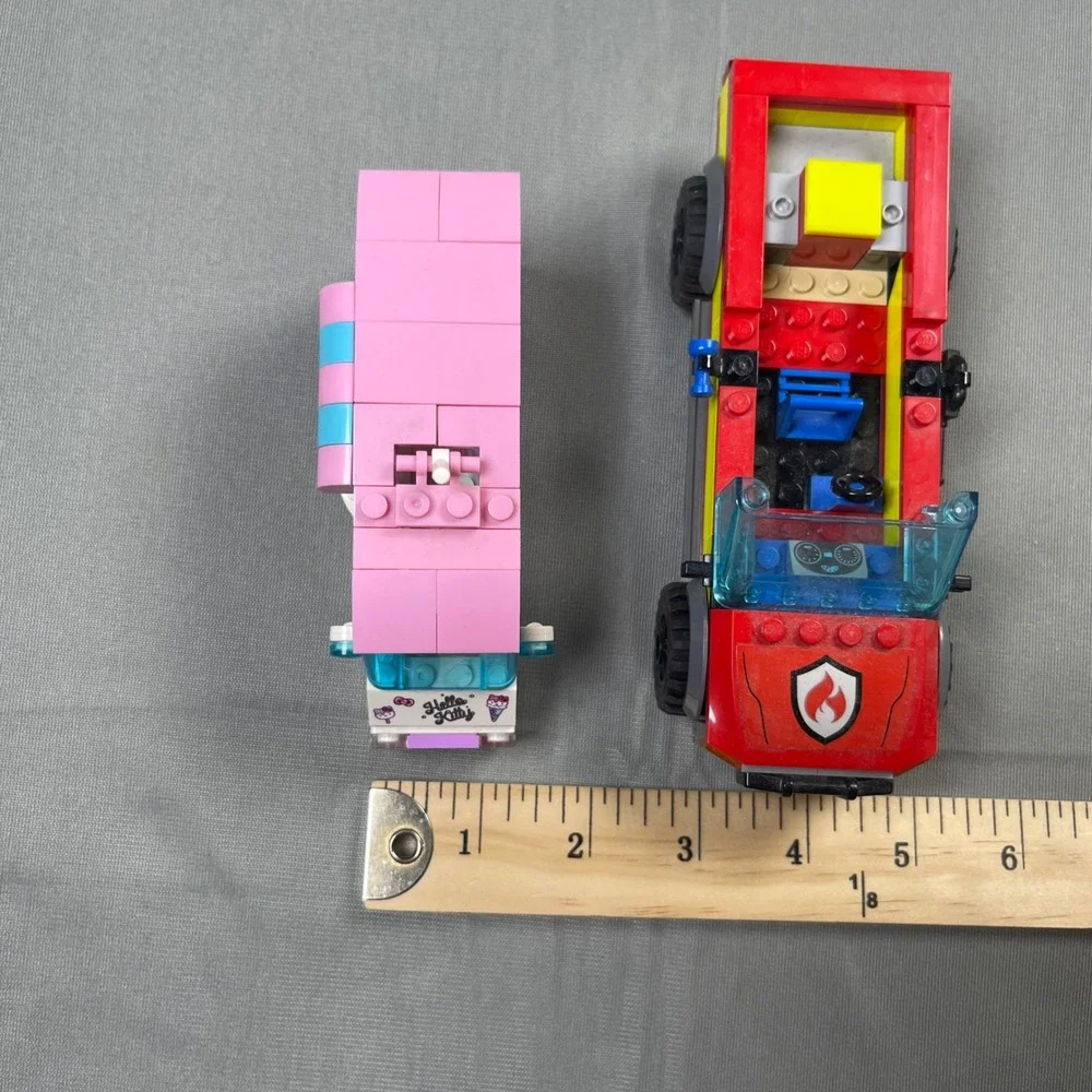 LEGO City 60319 Fire Truck Sanrio Hello Kitty Ice Cream Truck Toy Lot